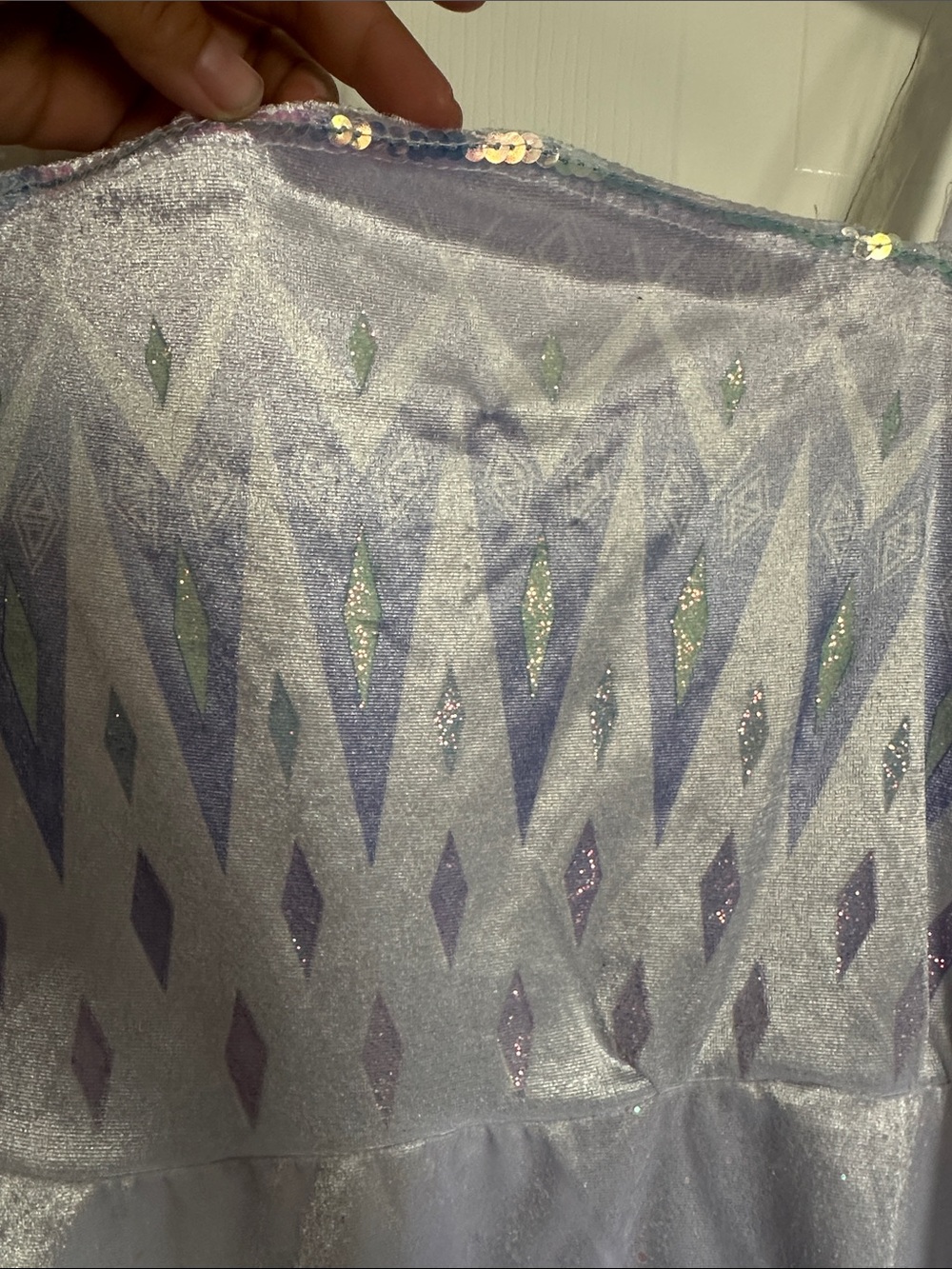 Disney Frozen Girls Lavender and Blue Sparkle Princess Dress size M (7/8) - Picture 6 of 13